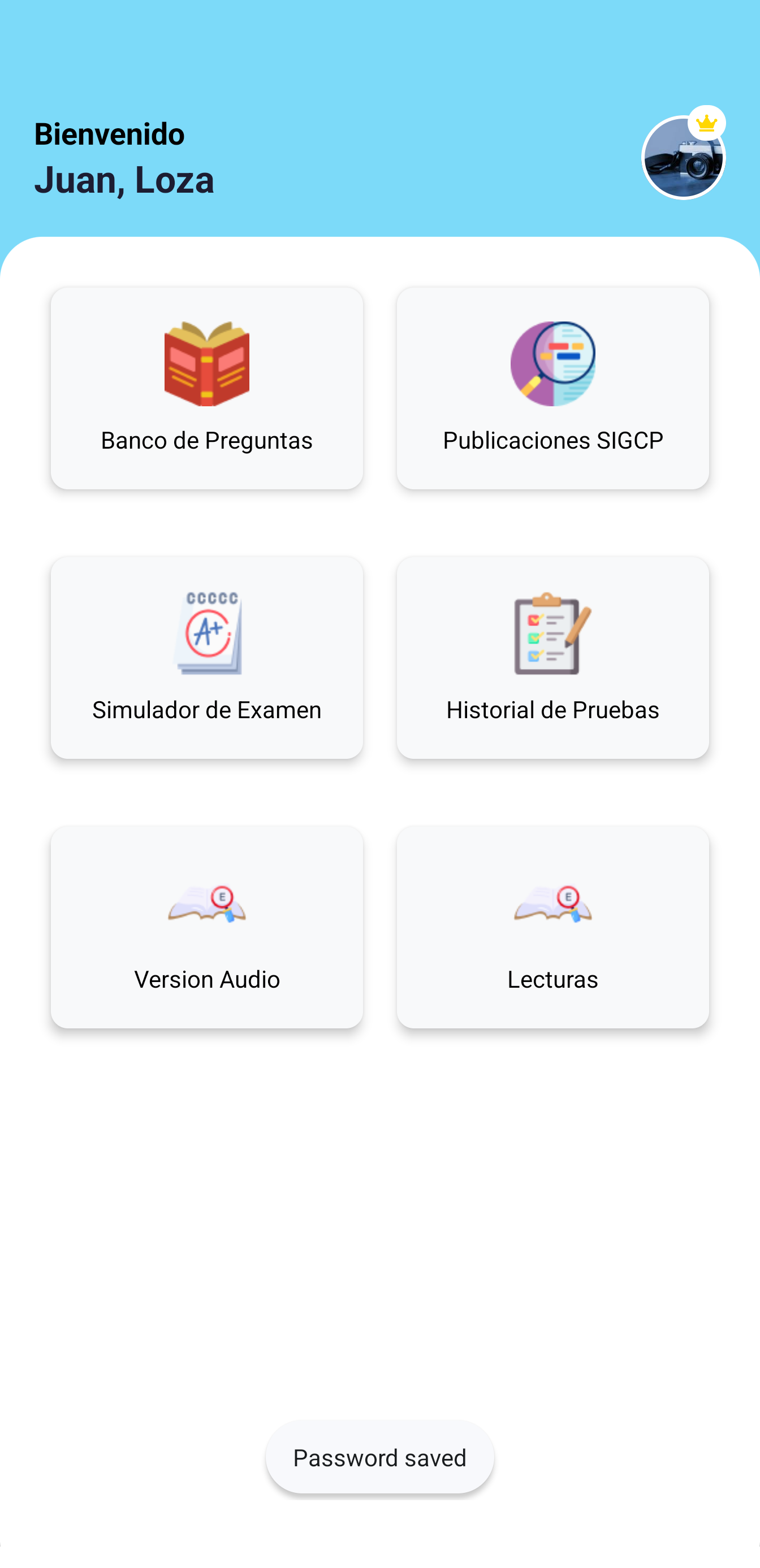 Captura de pantalla de la aplicación