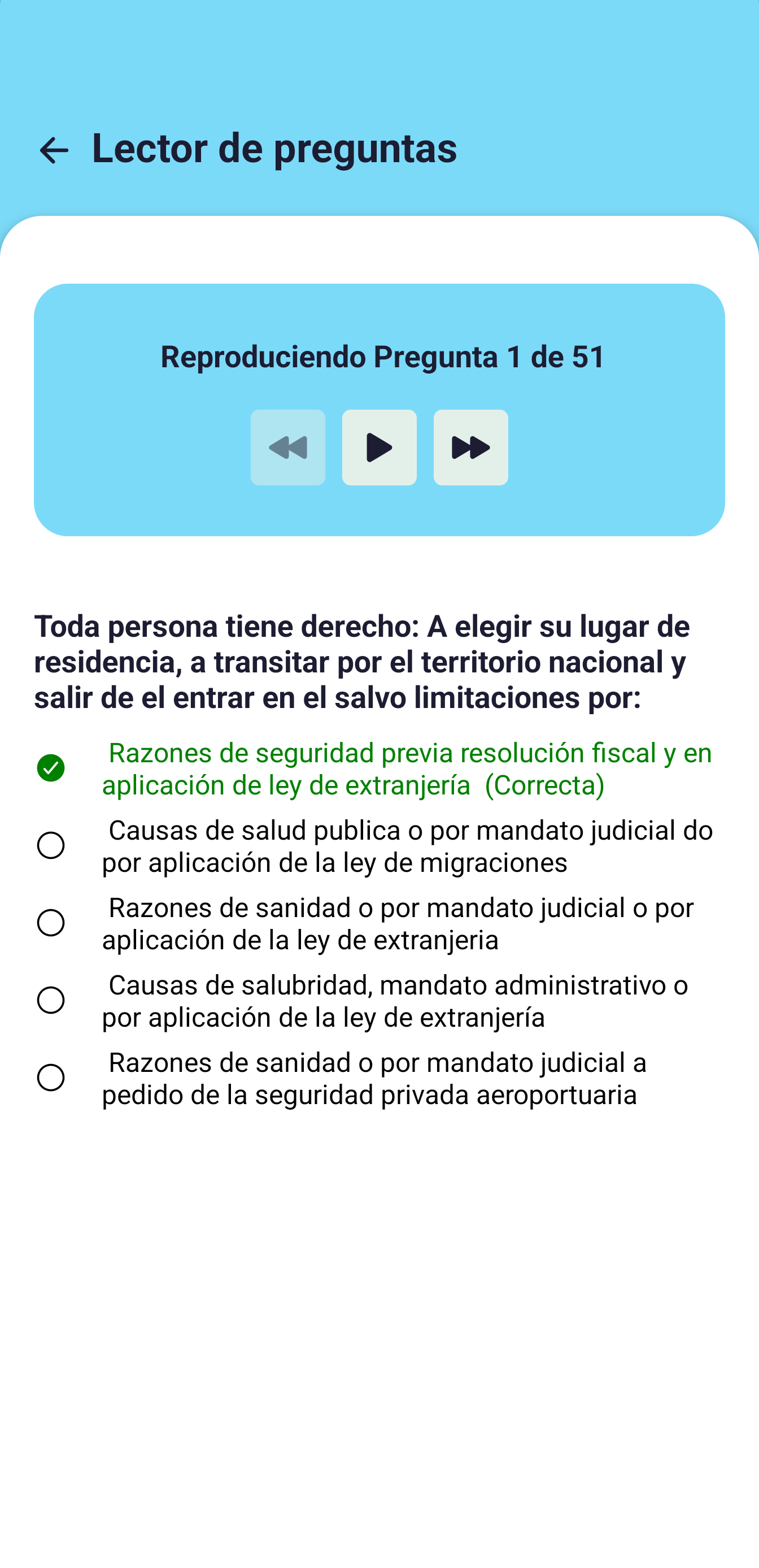 Captura de pantalla de la aplicación