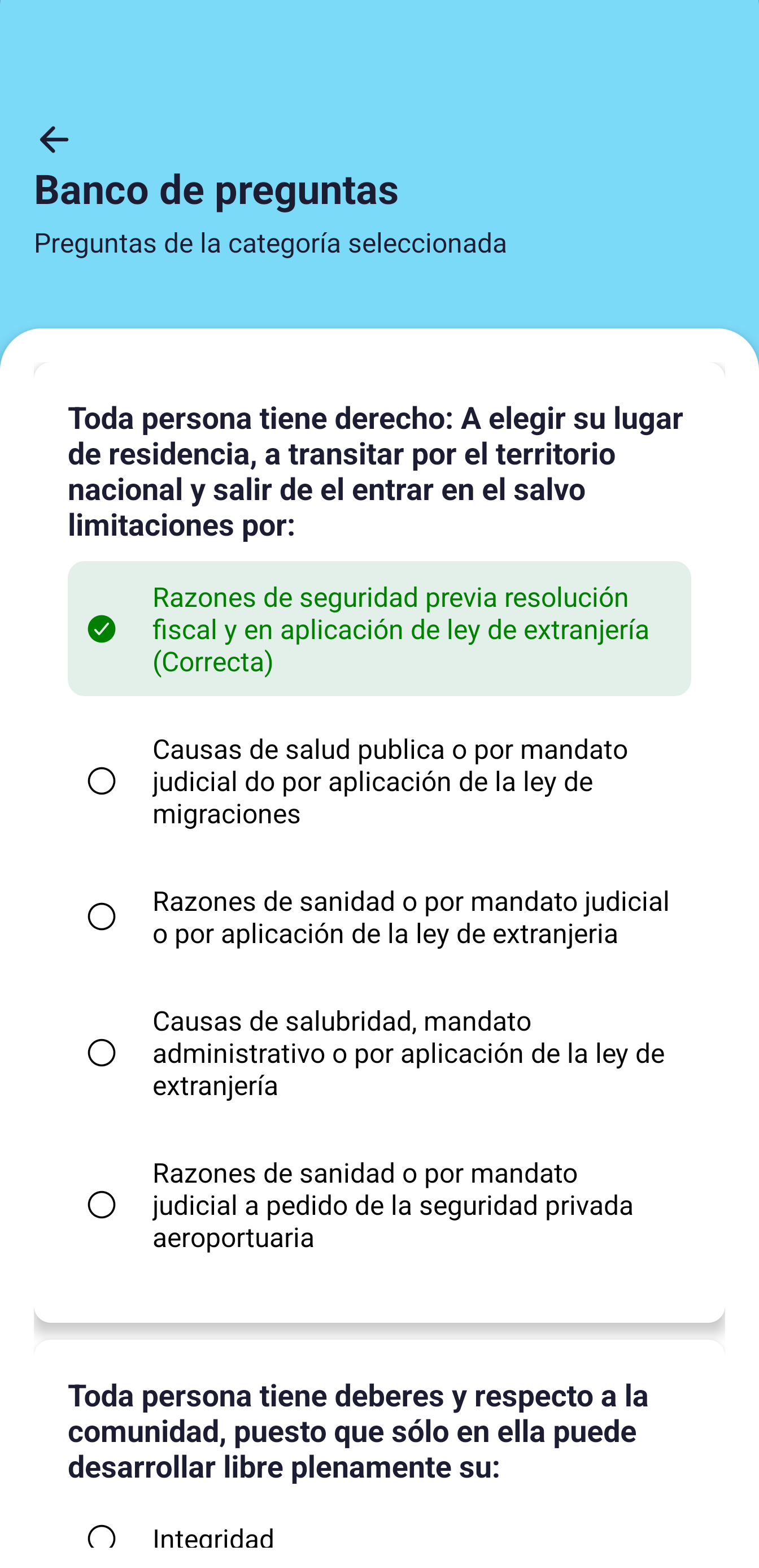 Captura de pantalla de la aplicación
